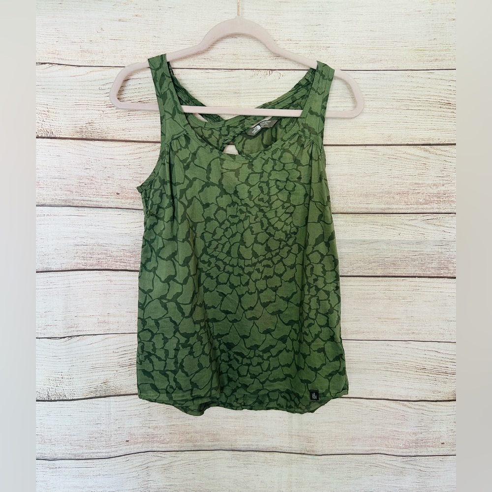 The North Face Women’s Green Camo Breezback Strappy Cotton Tank Top S